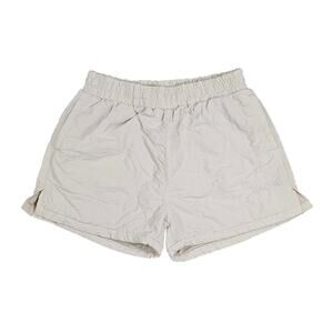 SACRÉ WOMEN'S NYLON RUNNING ACTIVE SHORTS - SIZE M - BEIGE 3" INSEAM MESH LINED